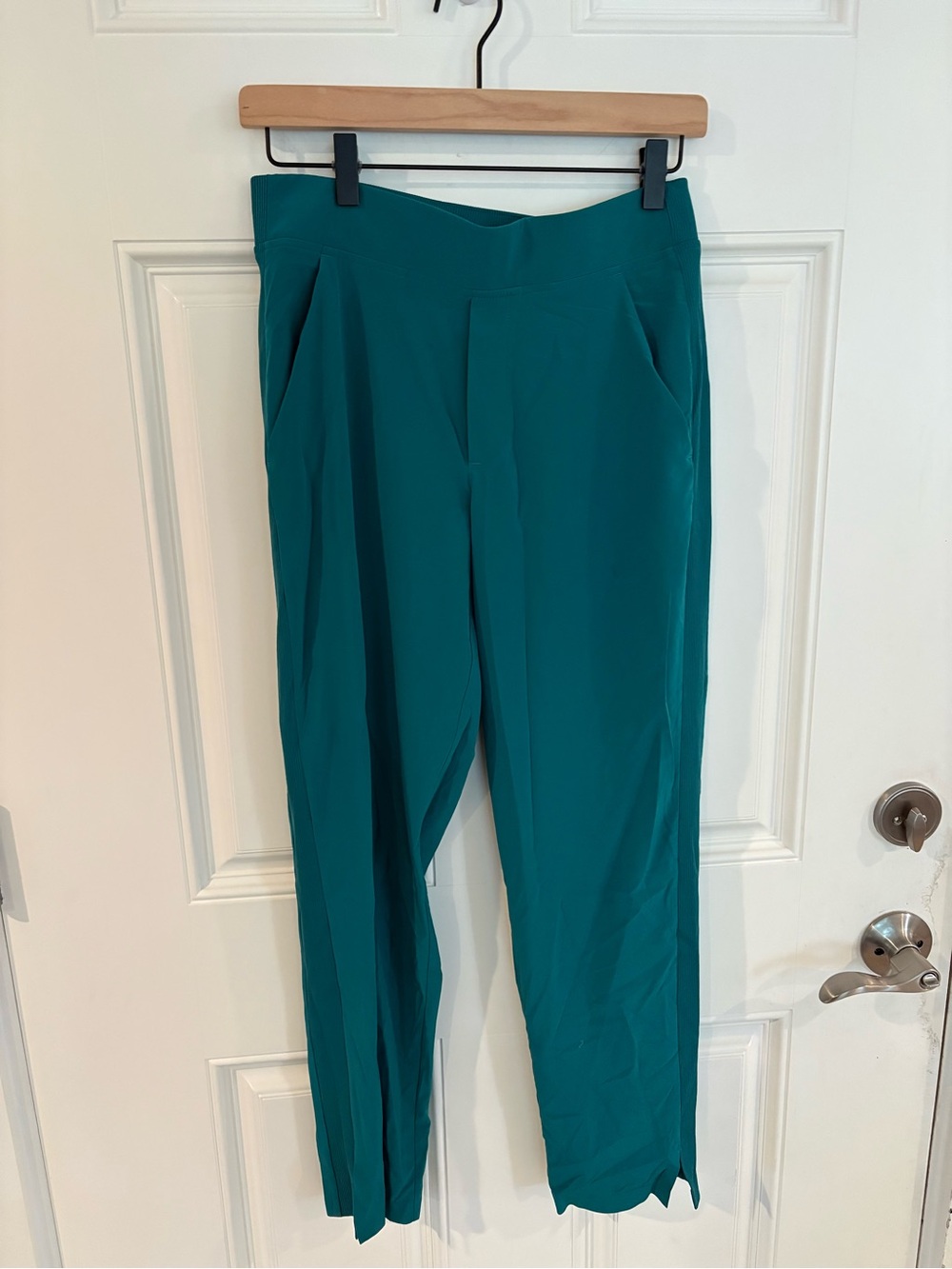 Athleta Teal Sculpted Waist Tailored Trousers